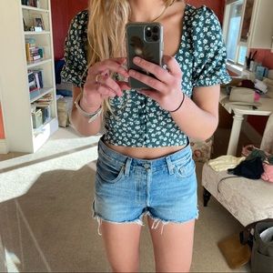 Levi 501’s Wedgie Fit Crop Shorts